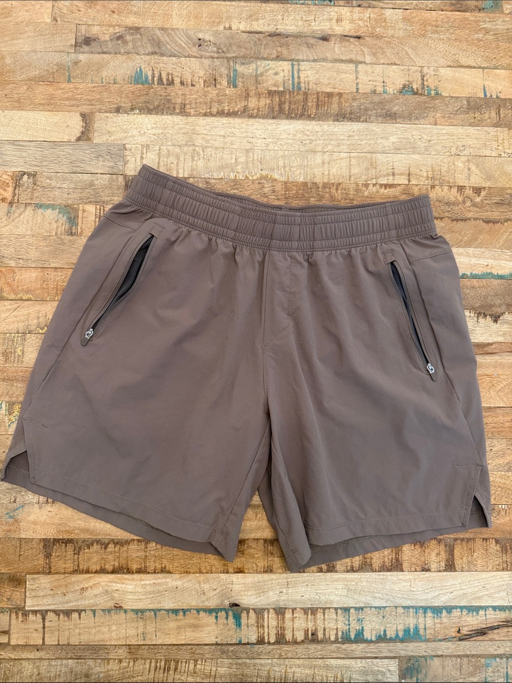 all in motion Brown Men's Athletic Shorts with Zipper Pockets